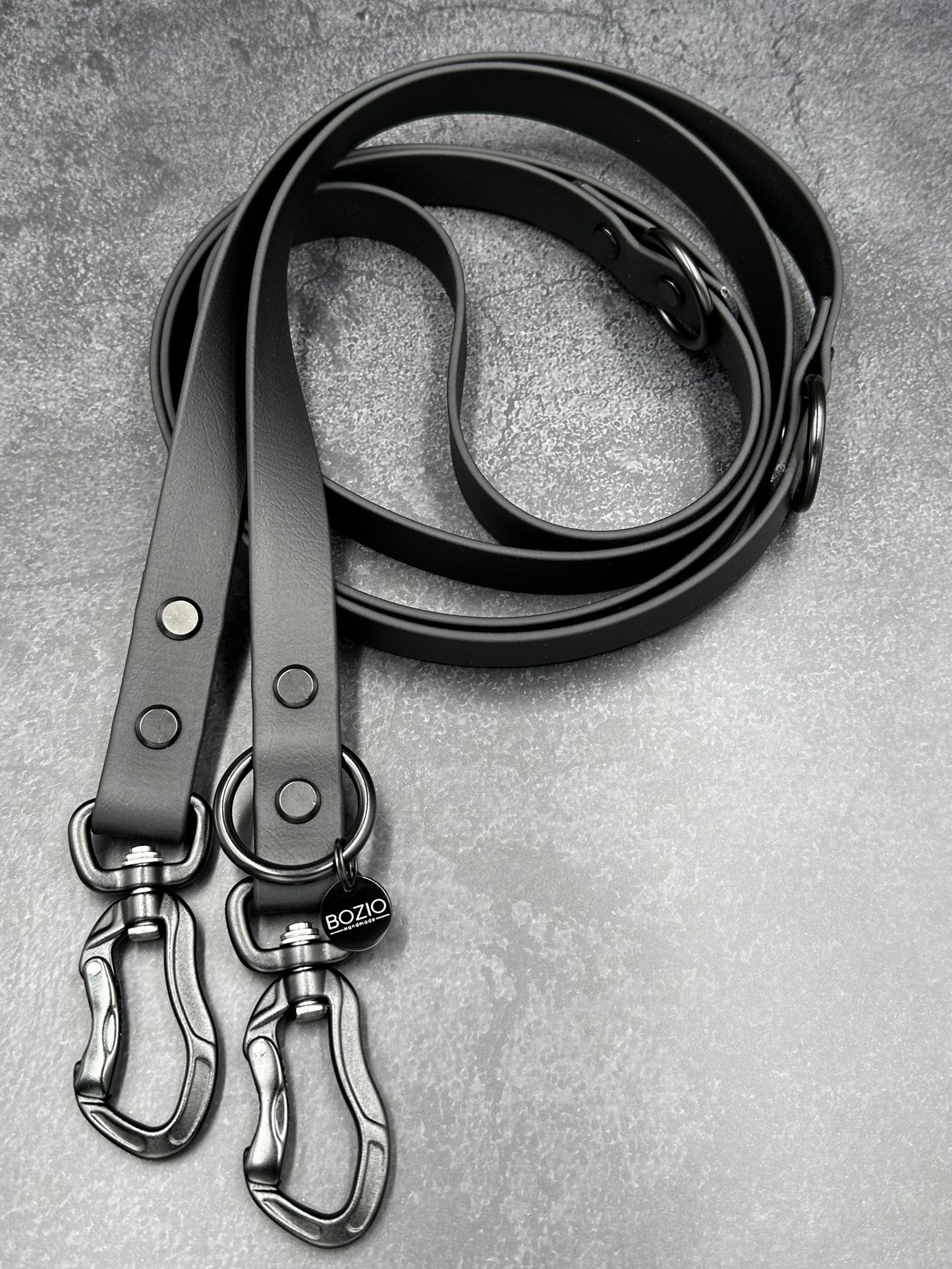 biothane leine hund schwarz aluminium karabiner sicherheitskarabiner karabiner sicherheit