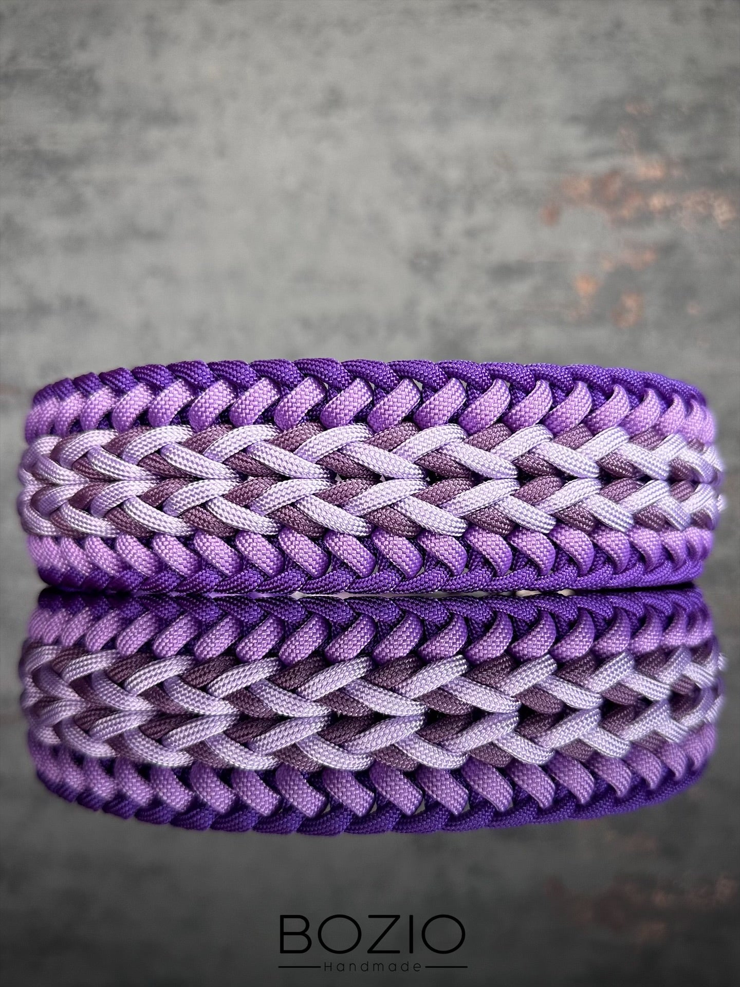 paracord halsband hund lila Pastel