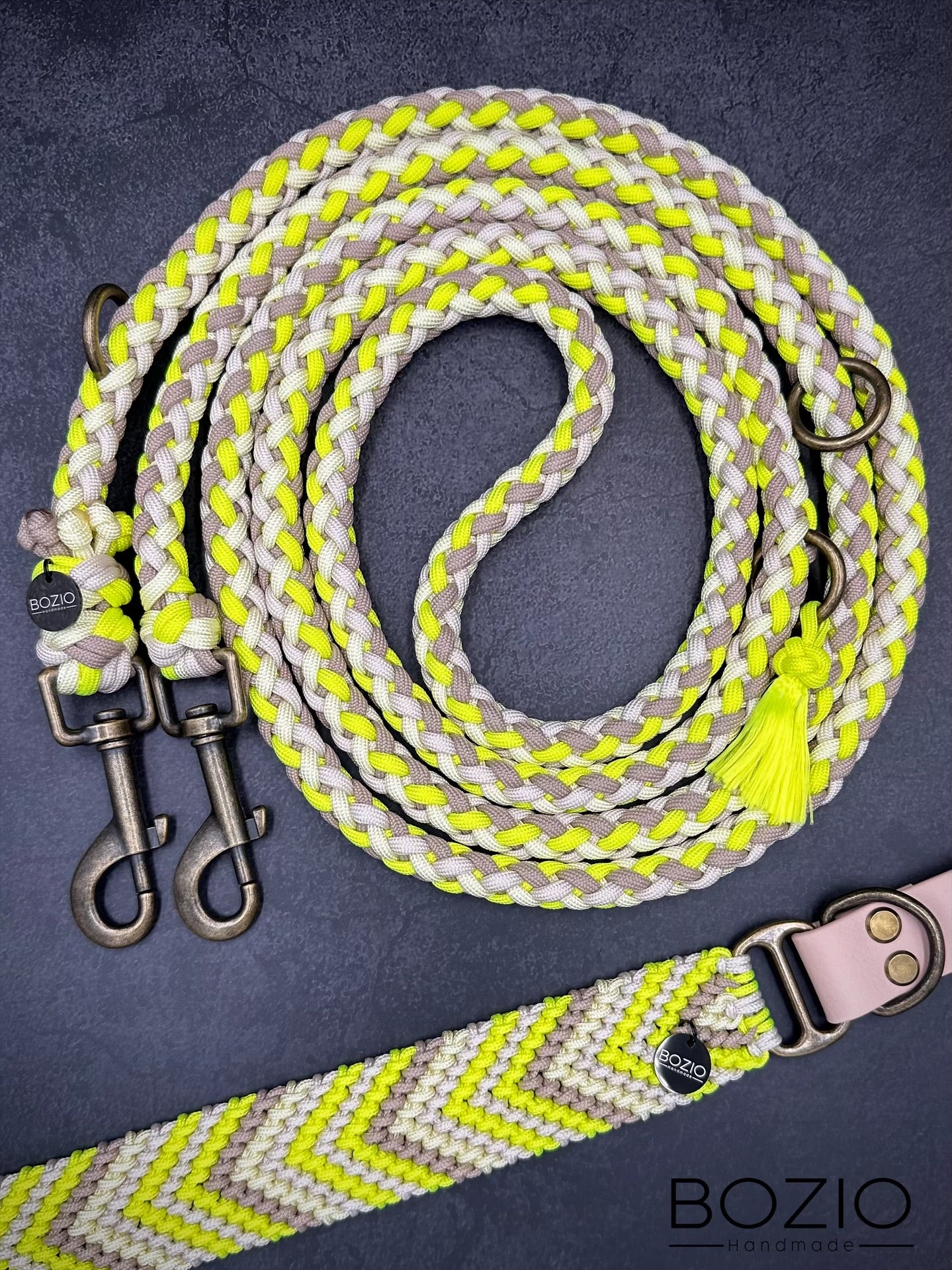 34. CHEVRON & GAUCHO Halsband & Leine im Set