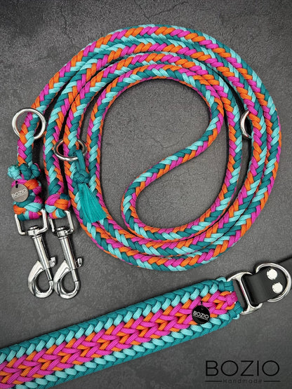 30. FIRST IMPRESSION & HERRINGBONE Halsband & Leine im Set