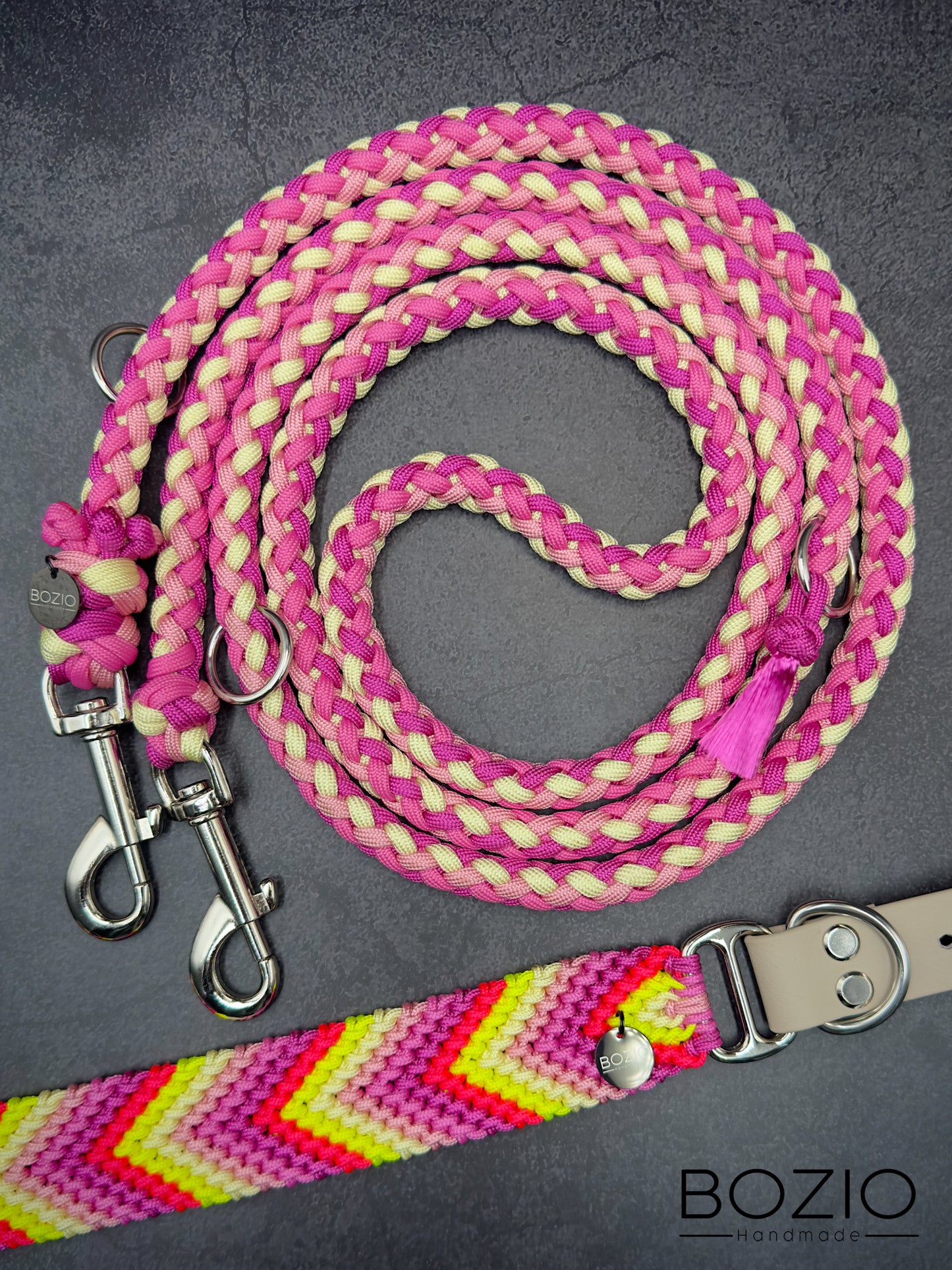 47. CHEVRON & GAUCHO Halsband & Leine im Set