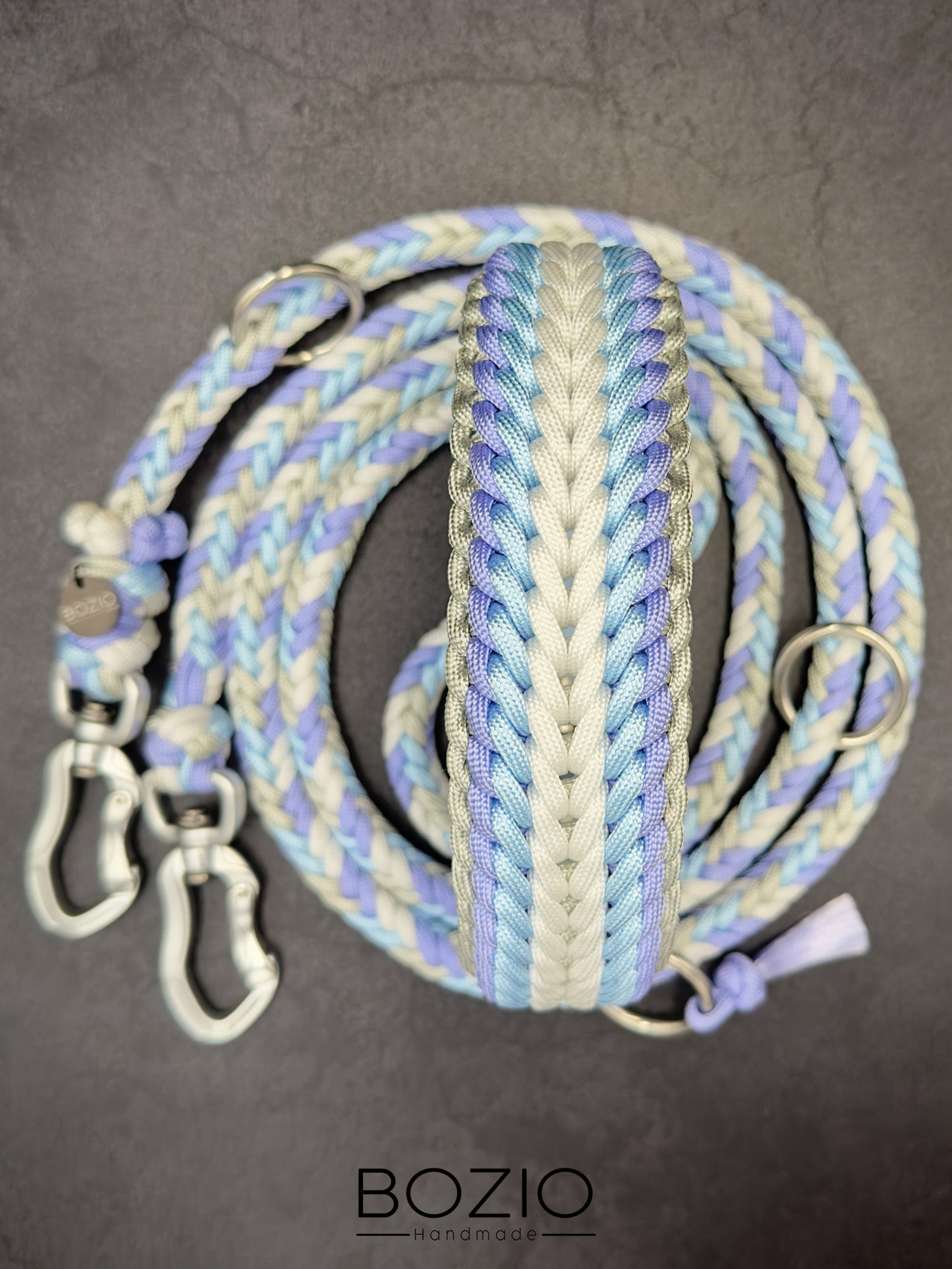 42. SHINING & HERRINGBONE Halsband & Leine im Set