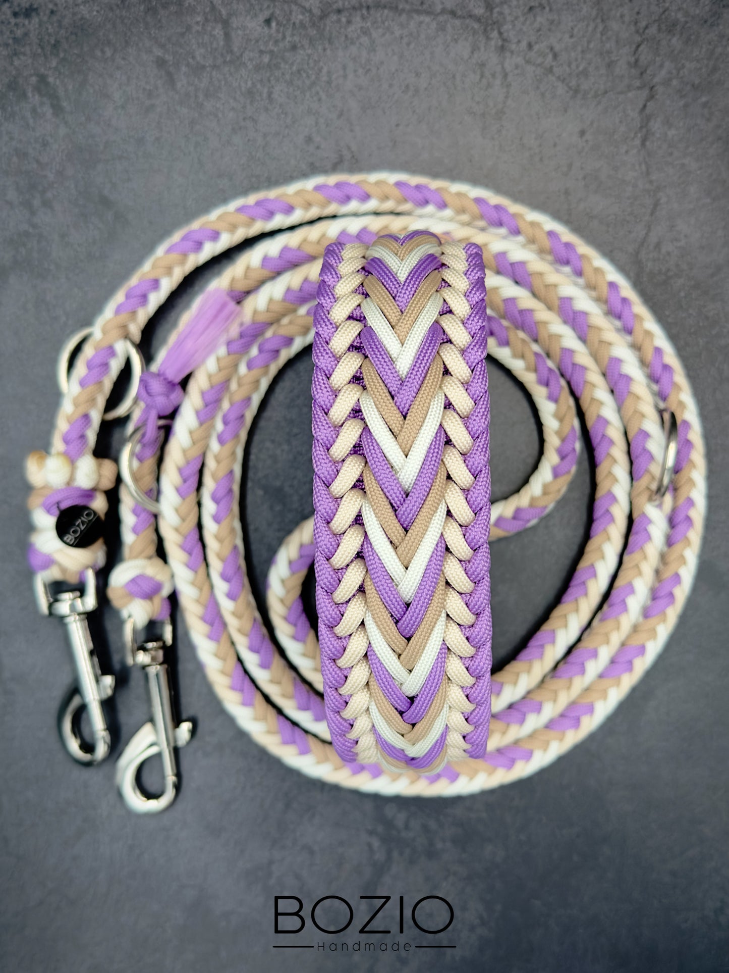 40. WELLENBENNO & HERRINGBONE Halsband & Leine im Set