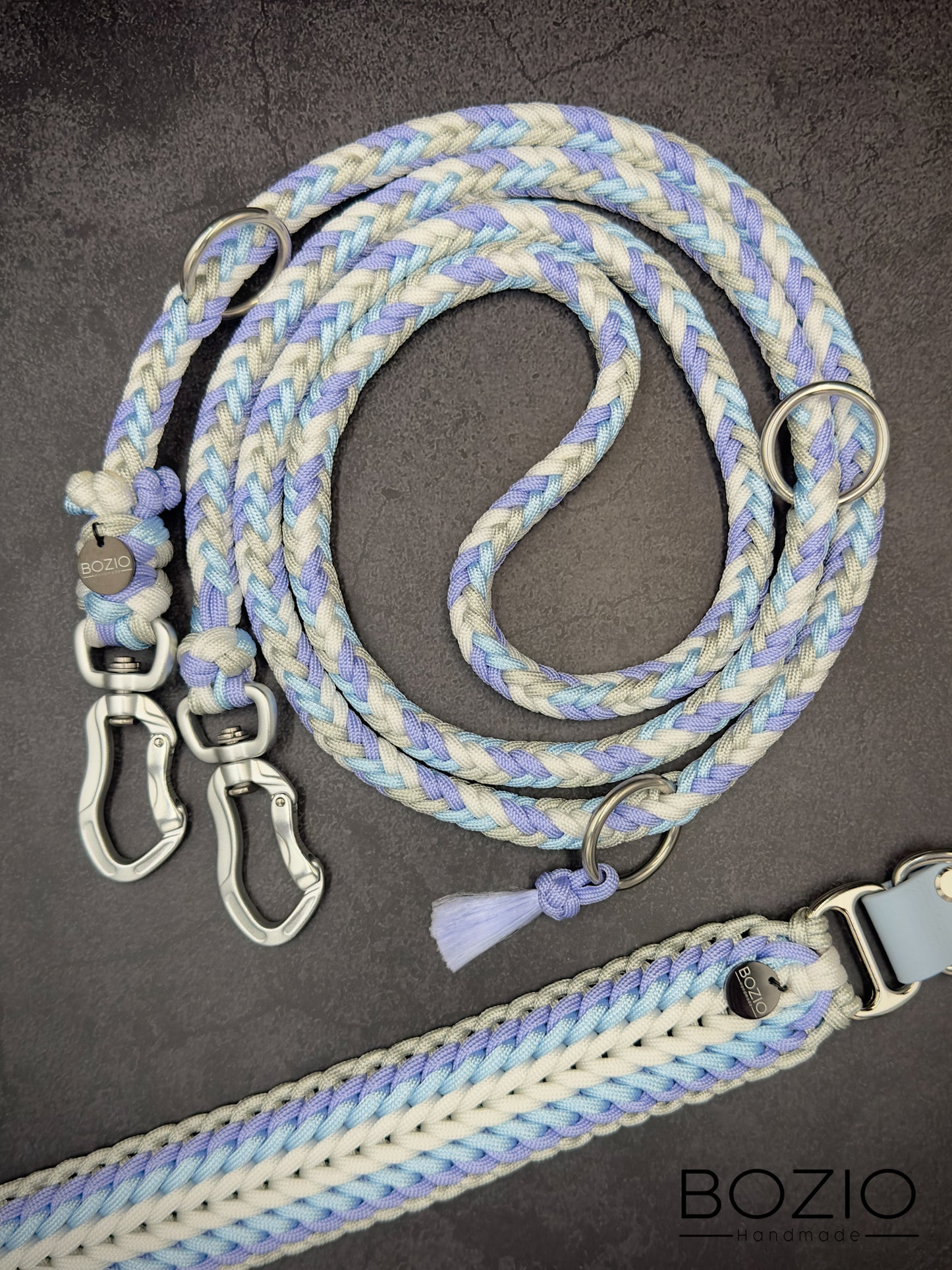 42. SHINING & HERRINGBONE Halsband & Leine im Set