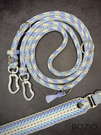 42. SHINING & HERRINGBONE Halsband & Leine im Set