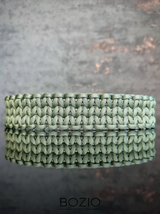 paracord halsband hund gruen pastel salbei