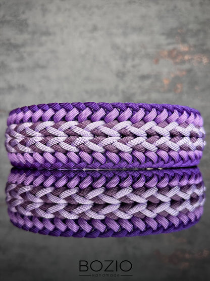 paracord halsband hund lila Pastel 