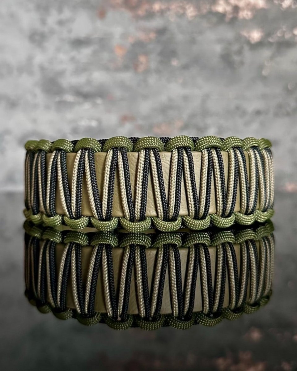 paracord halsband hund schwarz khaki beige oliv gruen